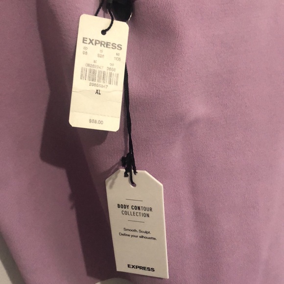 Express Body Contour Collection Crop Top! Lilac Brand New! - Picture 4 of 5